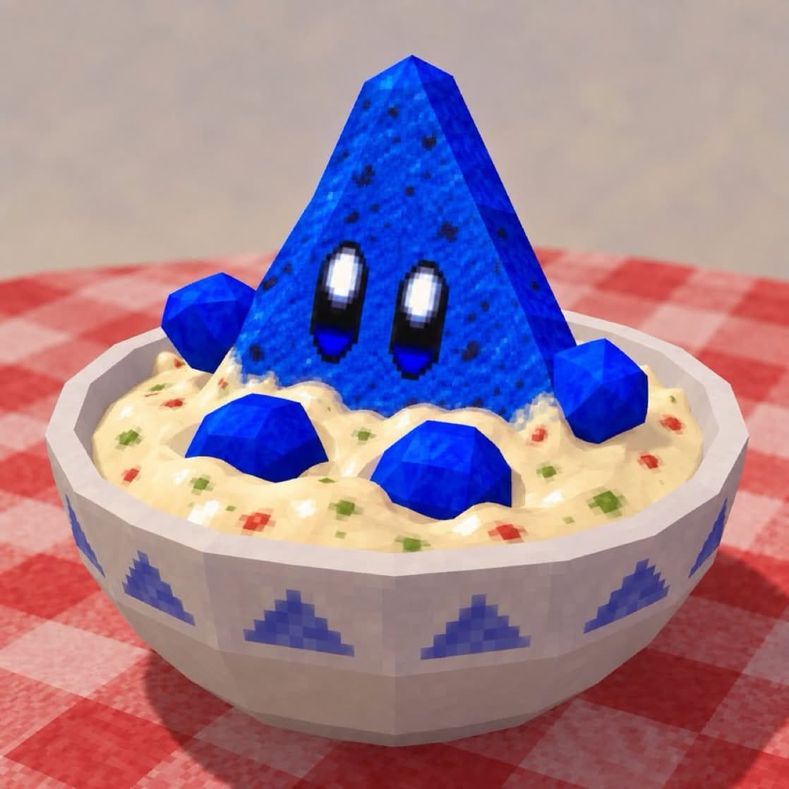 BLUECHIP submerged in a bowl of dip during stress testing